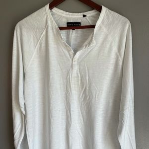 Five Four White Henley